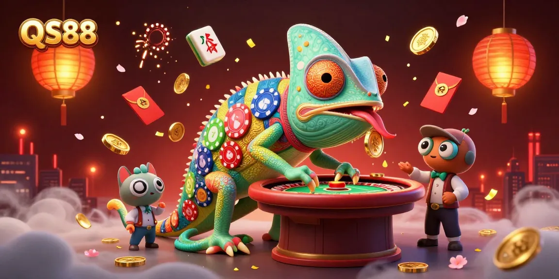 Engage in thrilling gameplay at QS88 with our vibrant casino atmosphere, where golden coins and dynamic game elements sparkle.