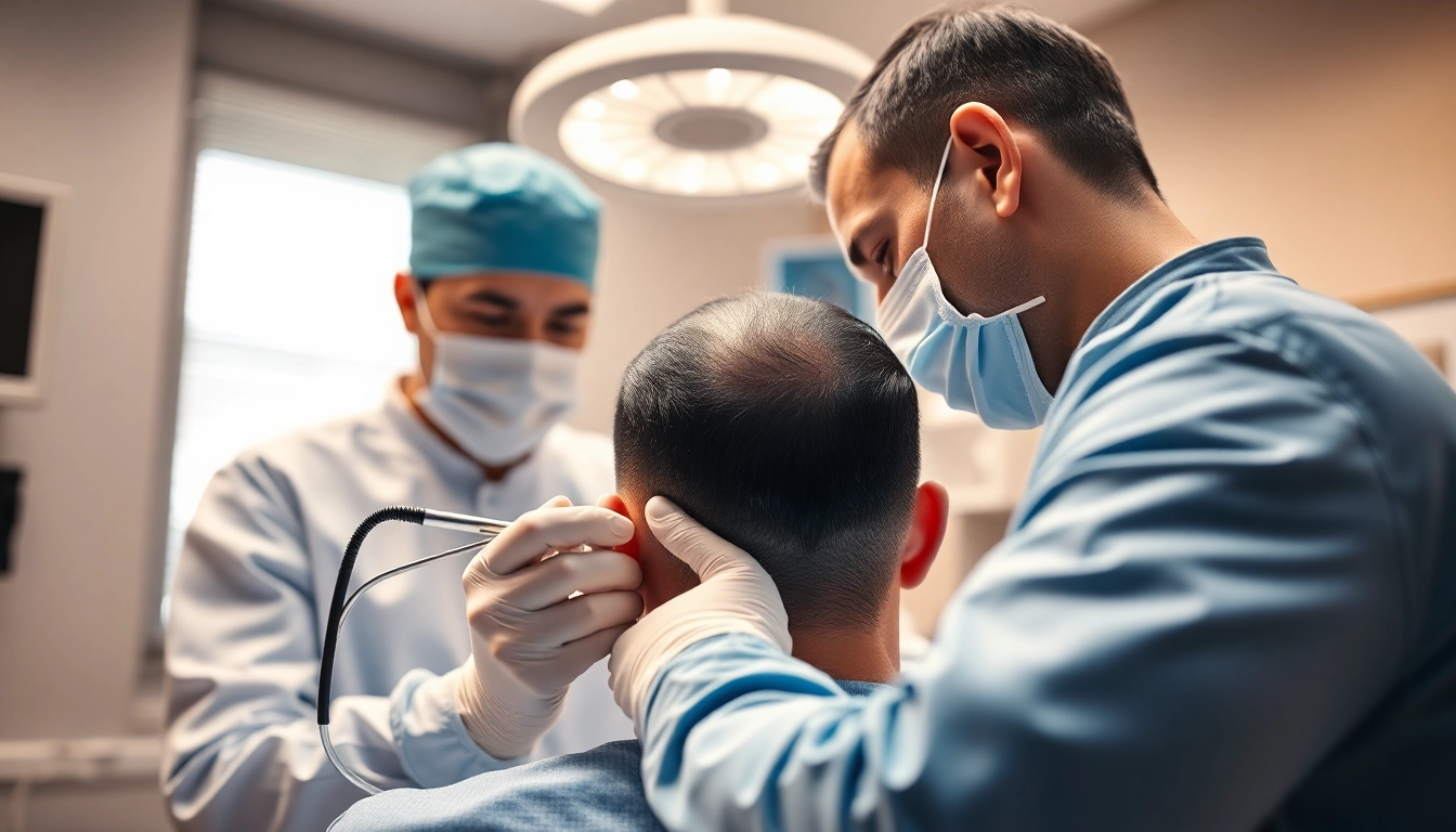 Effiziente Haartransplantation Türkei in moderner Klinik mit präzisen Instrumenten.