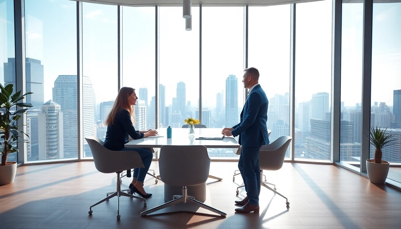 Immobilienmakler Frankfurt Dornbusch präsentiert moderne Büros, die Professionalität und Kundennähe zeigen.