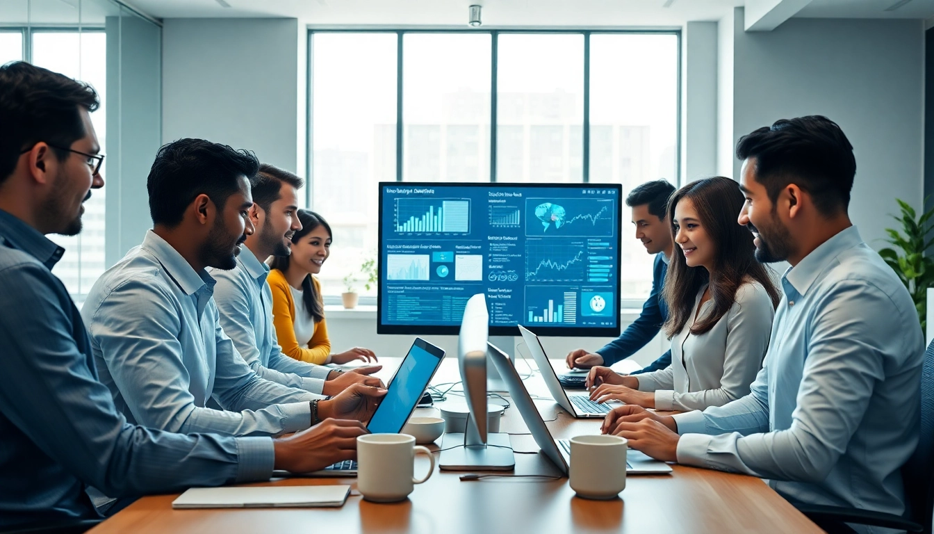 IT Managed Services Magdeburg: Innovative Lösung in einem modernen Büro mit einem engagierten Team.