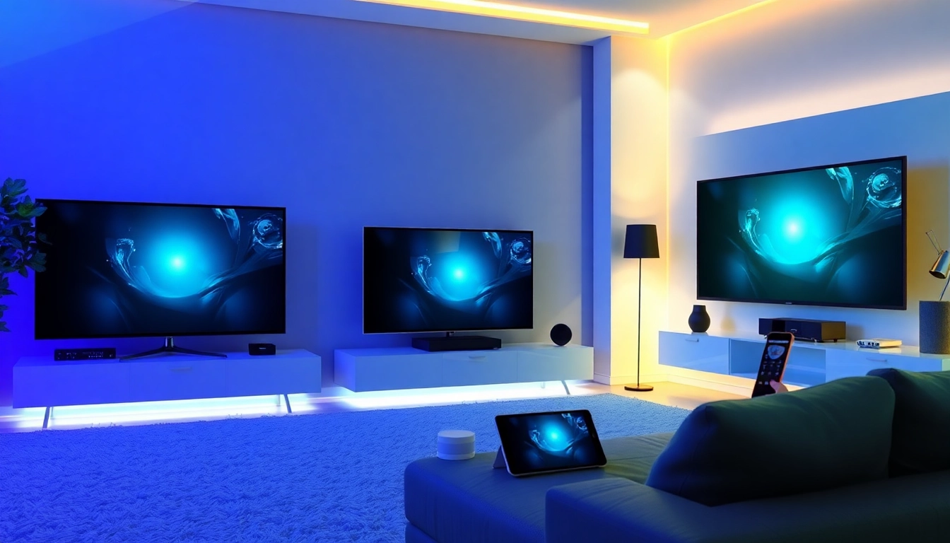 Watch IPTV kaufen options showcased through various devices in a cozy viewing setup.