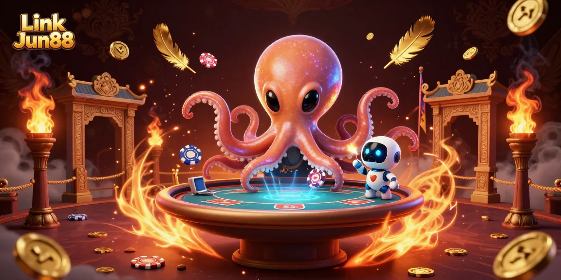 Engage in thrilling gameplay at Link Jun88, where vibrant alien characters showcase high-stakes poker action.