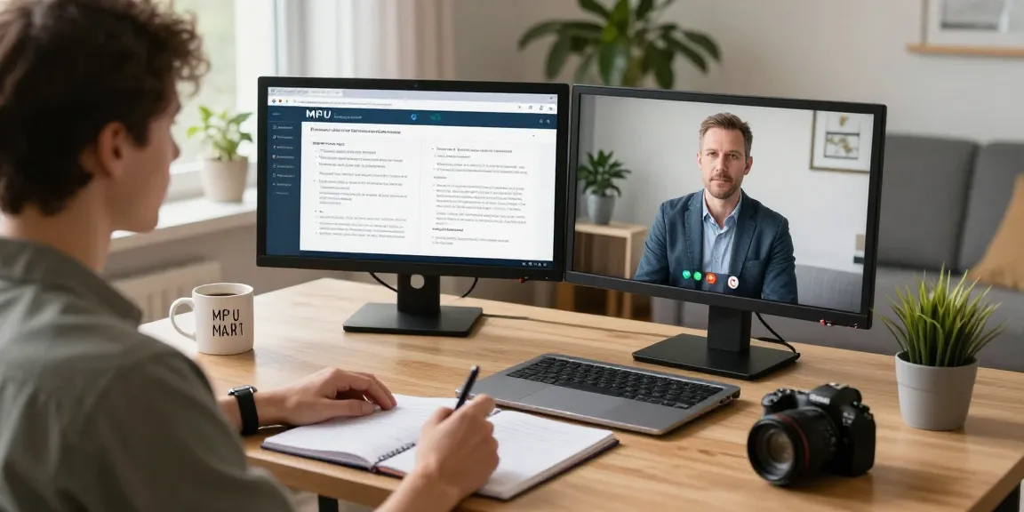 Engagierte Person in einer Online-Session zur MPU-Vorbereitung mit einem Verkehrspsychologen, die eine personalisierte Vorbereitungsreise zeigt.