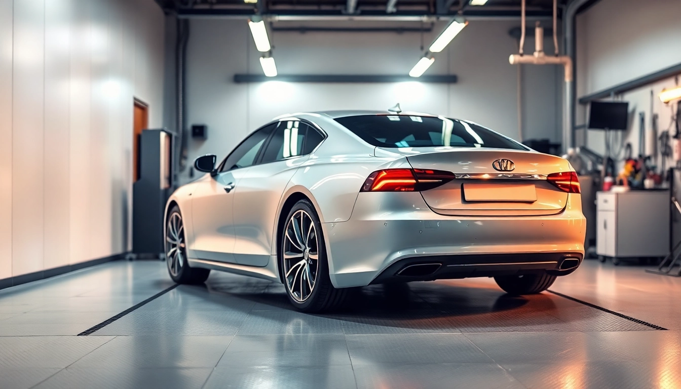 Frisch aufbereitetes Fahrzeug in einer modernen Werkstatt in München für Leasingaufbereitung München.