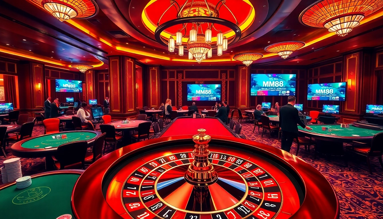 Players enjoying a thrilling casino experience at https://mm88.observer/ with vibrant games and professional dealers.