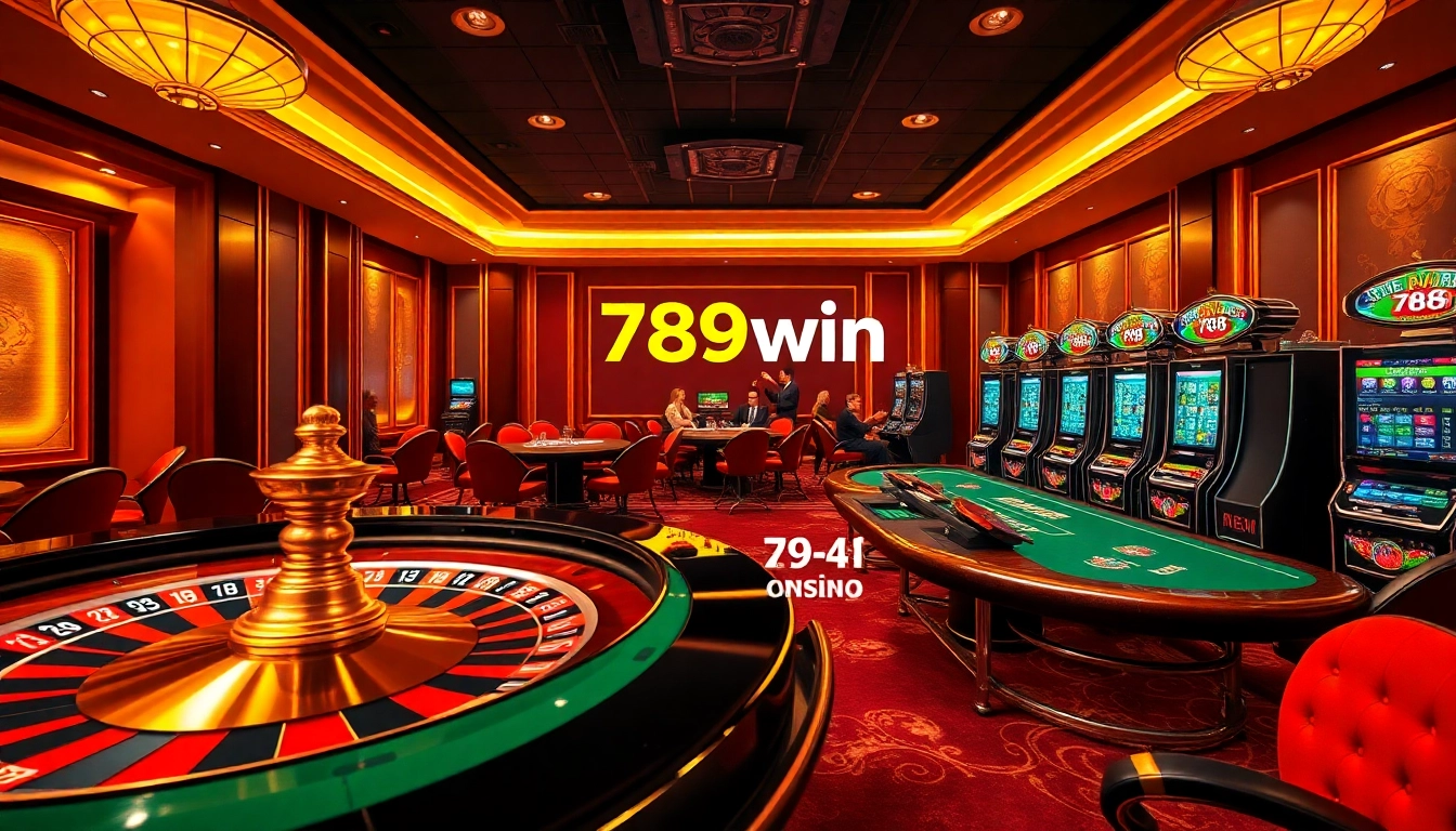 Engaging poker players at 789win casino table with excited expressions and vibrant chips.