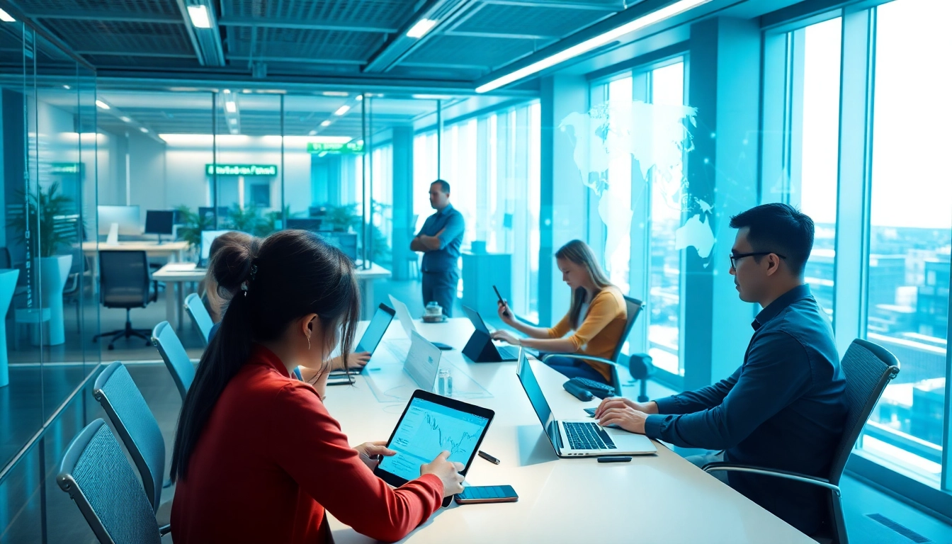 Explore the 快连官网 platform in a dynamic digital workspace environment highlighting global connectivity and acceleration.