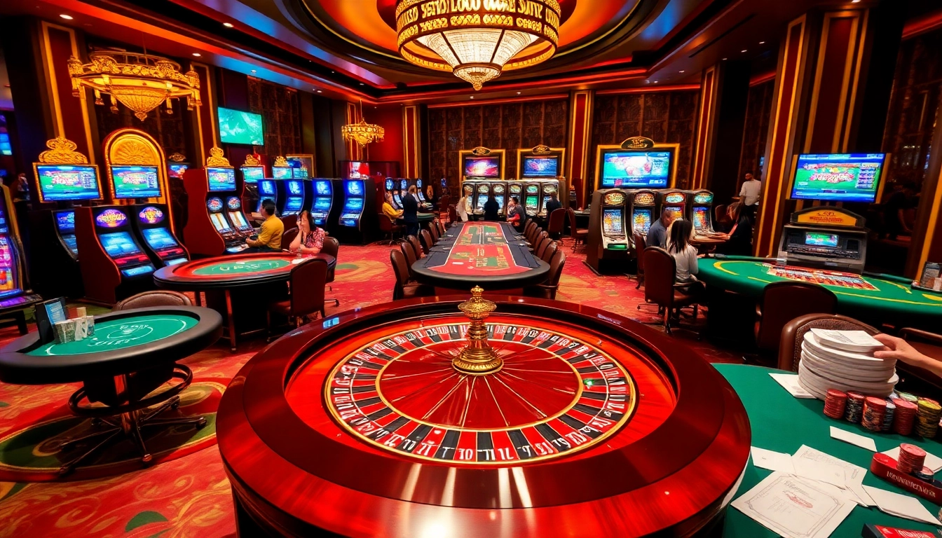Experience the thrill of gambling at https://13win00.com/ with vibrant roulette tables and excited players.