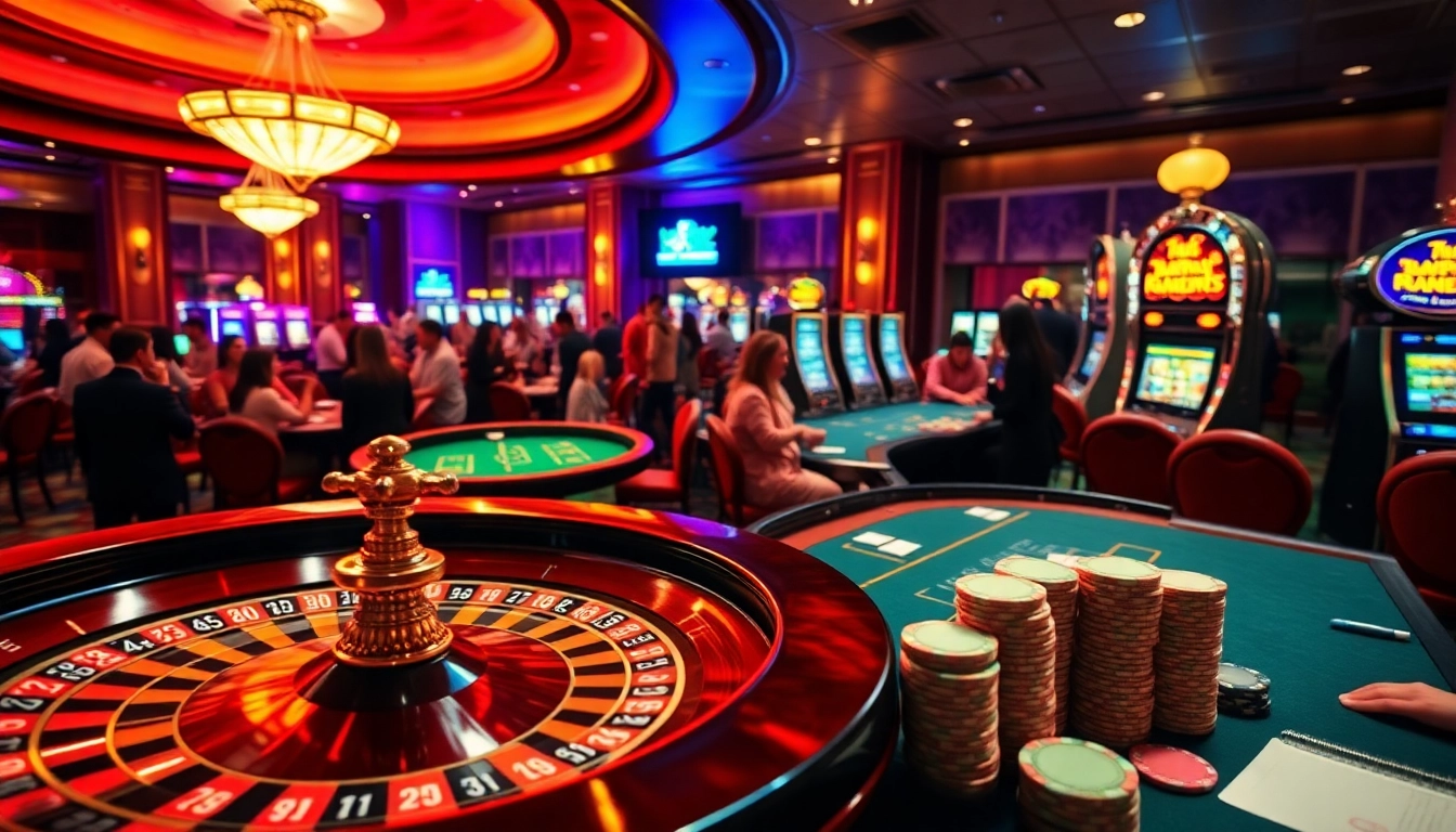 Engage with the excitement of gambling at https://kuwinzhz.com/ with a vibrant casino atmosphere filled with roulette wheels and poker tables.