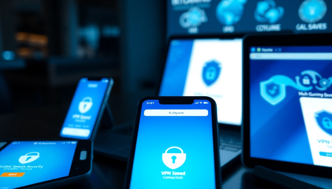 快连官网 showcasing a modern VPN interface on multiple devices for enhanced online privacy.