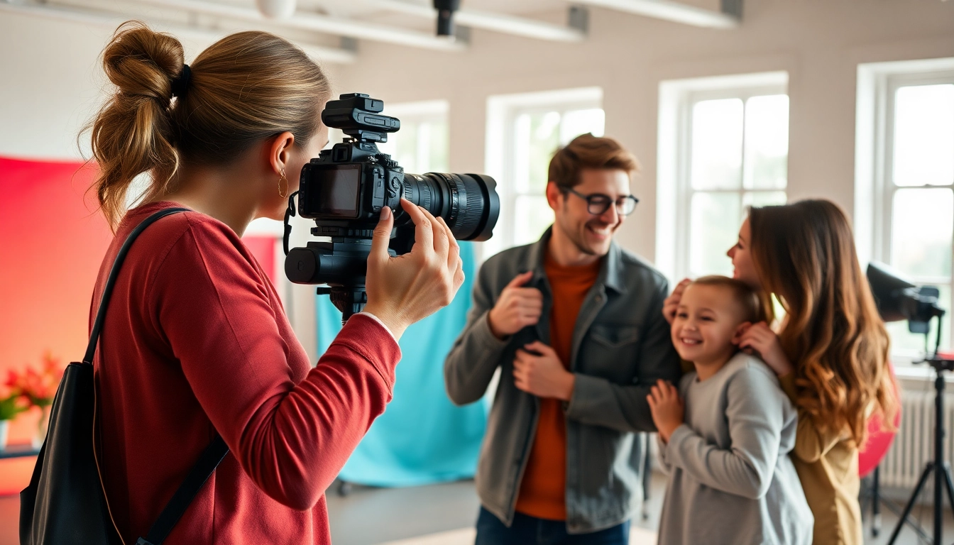 Fotografin Borken erstellt emotionale Familienfotos in einladendem Studio.
