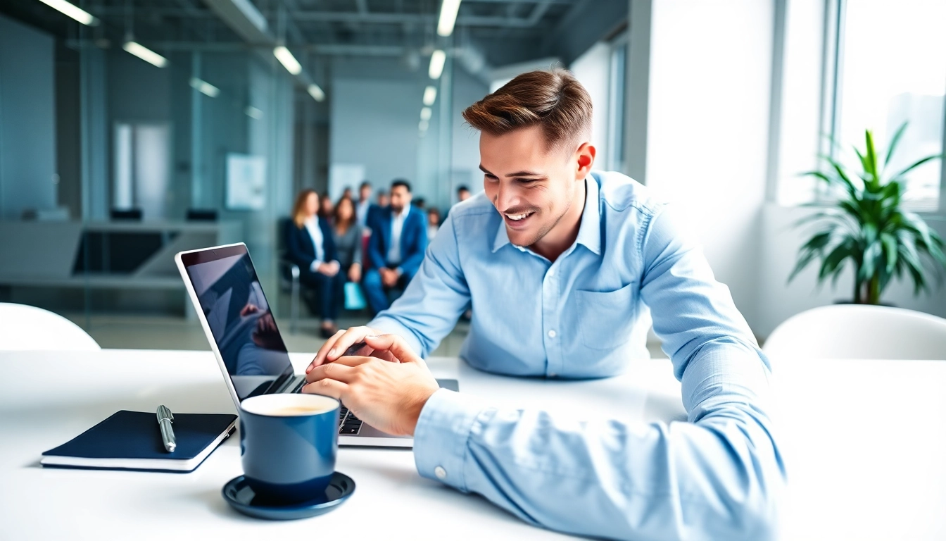 Headhunter IT analysiert sorgfältig Technologiefachkräfte in moderner Büroatmosphäre.