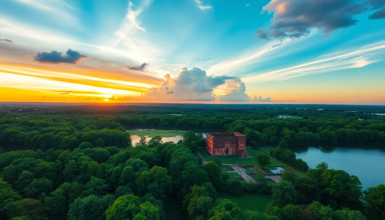 Drohnenaufnahmen Brandenburg der atemberaubenden Landschaft mit Wäldern und Seen.