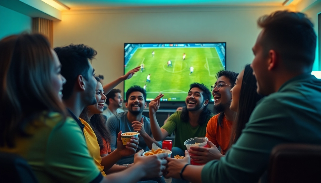 Exciting live soccer viewing experience with fans watching on OKWINTV.