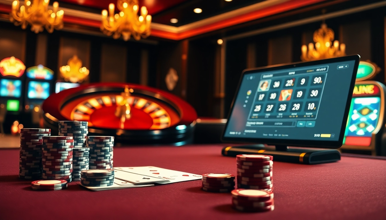 Experience online gaming at https://789p02.it.com/ with luxurious casino visuals featuring poker chips and a roulette wheel.