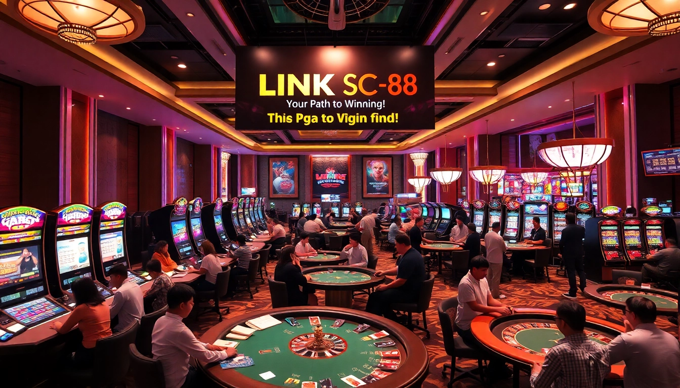 Experience the excitement of LINK SC88 with vibrant games at a luxurious casino.