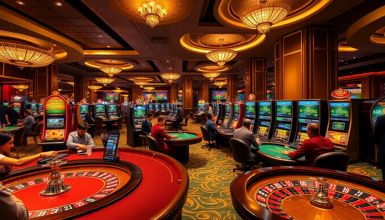 Experience thrilling gameplay at https://goal123.ac/ with vibrant casino tables and eager players.