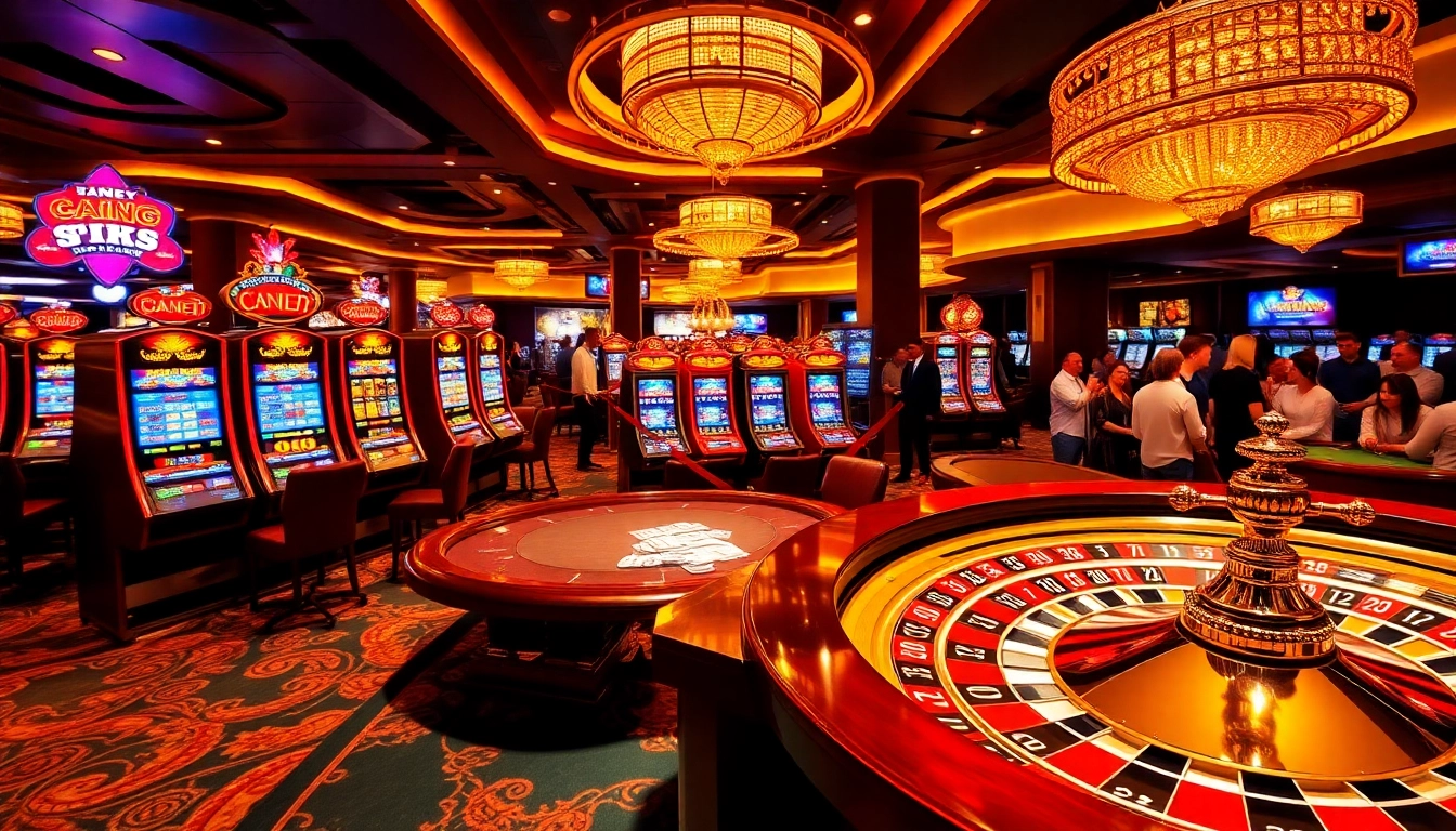 Experience the excitement of high-stakes gaming at s8king.com with vibrant slot machines and a polished poker table.