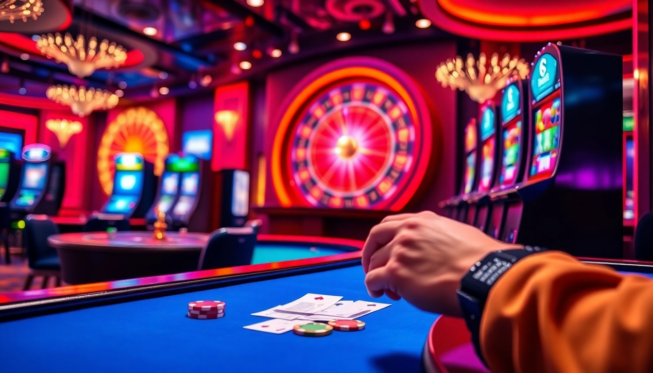 Experience thrilling gameplay at xoso66, with engaging poker tables and vibrant slot machines.