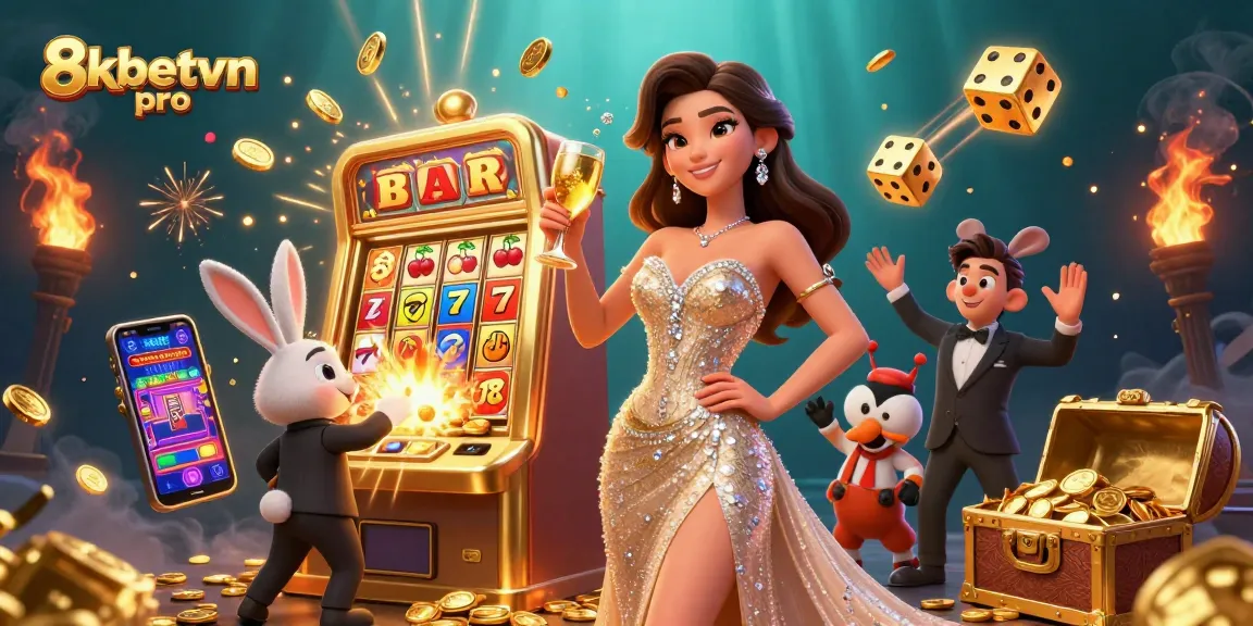 Experience the thrill at 8kbetvn pro with a stunning jackpot slot machine and lucky symbols!